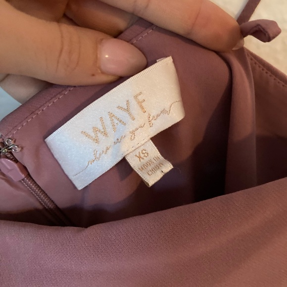 **WAYF The Dominic Sleeveless Popover Trumpet Skirt Bridesmaid Gown | Women's - Picture 5 of 7